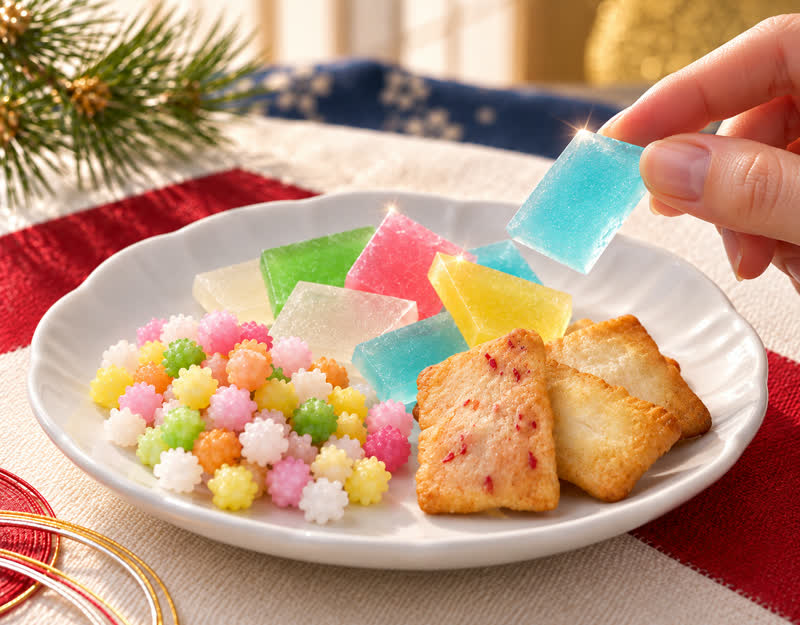 Ise sweets - picking up a jewel candy