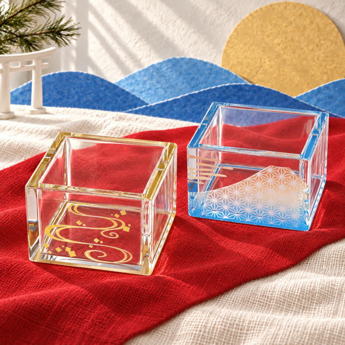 Clear Masu Cup - one of two designs